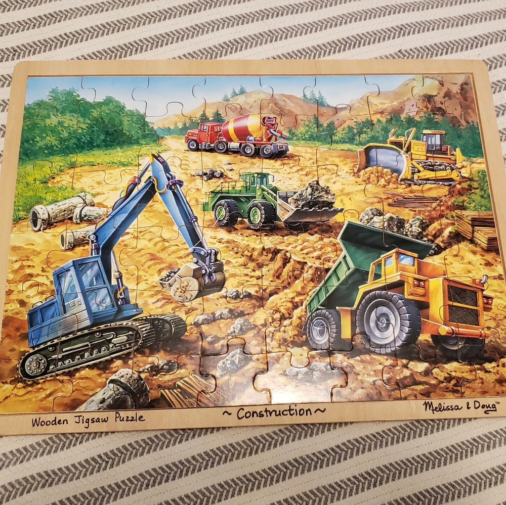 Melissa & Doug Construction wooden puzzle